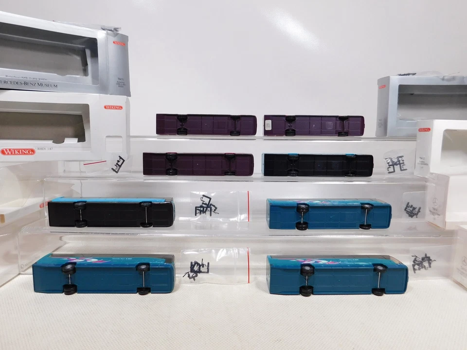 Wiking 1:87 H0 8x Travel Bus MB O 404 RHD 714 54 714 51 etc Mint Box #EI17-1 - Image 3 of 4