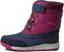 Merrell Snow Storm Waterproof Boots Girls Size 7 38 Berry Navy Winter MK165206