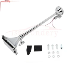 Chrome 12V 150DB Loud Trumpet Air Horn 28" Rectangle Fits Truck Car SUV Train