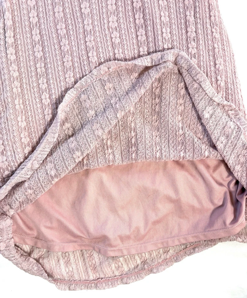 Y2K No Boundaries Milkmaid Babydoll Dress Womens M Sheer Lace Stretch Dainty Bow - Image 4 of 4