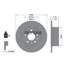 2x Bremsscheibe hinten für Mercedes Pagode W113 S-Klasse C126 W116 W126 | 79018