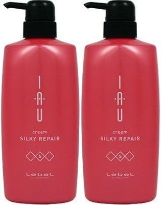LebeL IAU Cream Silky Repair 600ml Treatment Set of 2
