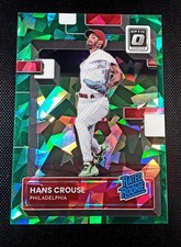2022 Panini Donruss Optic Rated Green Cracked Ice Prizm /7 Hans Crouse Rookie RC