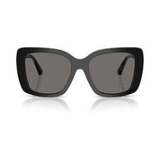 Image of New BURBERRY BE4456 Sunglasses Black Frame Dark Grey Polarized Lenses Women's UK
