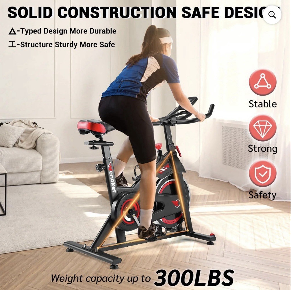 Wenoker Stationary Exercise Bike,Indoor Cycling Bicycle