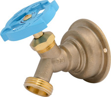 3/4 X 3/4 Inch MHT 45 Degree Hose Bibb, Multi Turn, Push to Connect Brass Plumbi