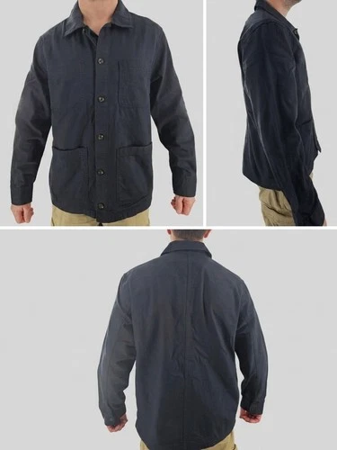 Goodfellow & Co Men’s Black Chore Coat Jacket L Button Front Spread Collar 46" - product listing photo