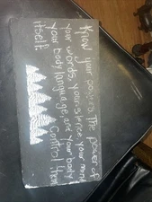 Slate Chalk Message Board 16x8 