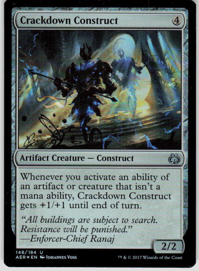 Crackdown Construct Foil 148 Aether Revolt Magic the Gathering