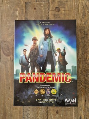 Pandemic Z-Man Spiele von Matt Leacock komplettes Brettspiel GEÖFFNET, INHALT VERSIEGELT