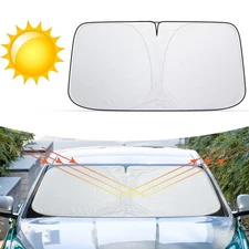 Foldable Universal Windshield Sun Shade - UV Heat Blocker for Car Front Window