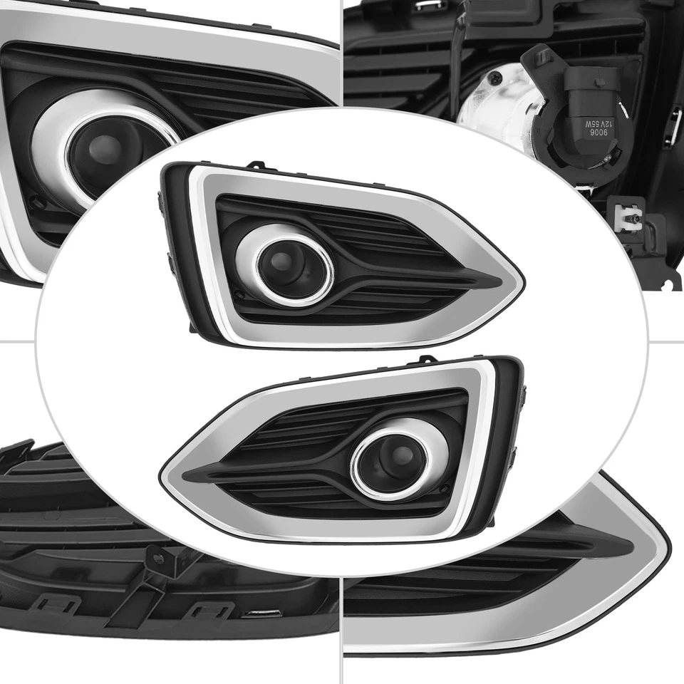 1 Pair Halogen Fog Lights Left & Right Fog Lamp For Hyundai Accent 2018-2021 - Image 4 of 4