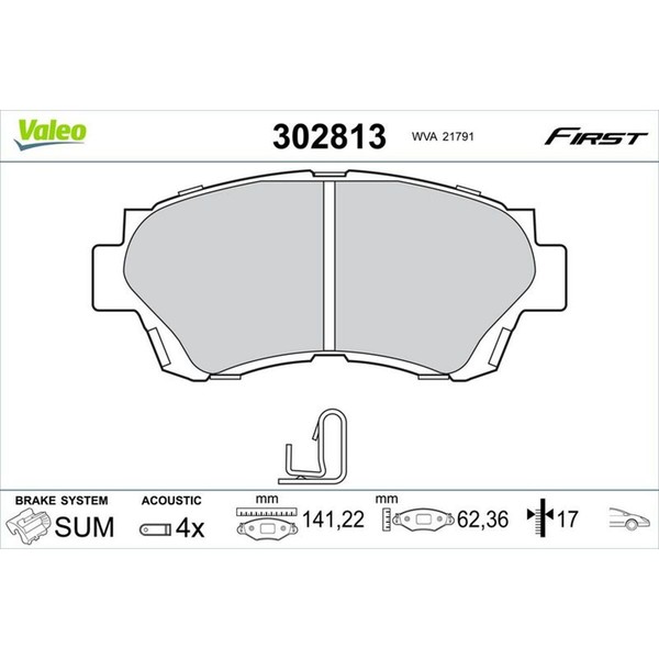Valeo BremsbelÄGe Satz Vorne Hinten Passend FüR Lexus ES LS Toyota Camry Celica-image
