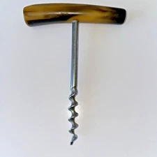 Vintage Mid Century Bakelite Brown Corkscrew Wine Bottle Opener Barware