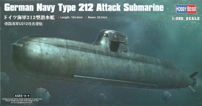 Hobby Boss 83527 German Navy Type 212 Attack Submarine - U Boot - 1:350