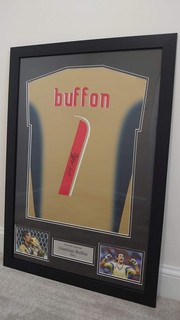 Framed Gianluigi Buffon Signed World Cup Italy Football Shirt