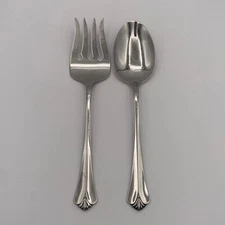 Oneida Distinction Deluxe Westgate Royal Crest Serving Spoon And Fork Stainless