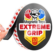 Super Sticky Magnetic Tape 10 feet x 1/2 inch - inch x 10 feet, Black