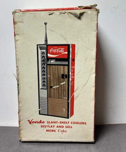 Vintage Coca-Cola Vendo Vending Machine AM/FM Transistor Radio Japan/ Tested