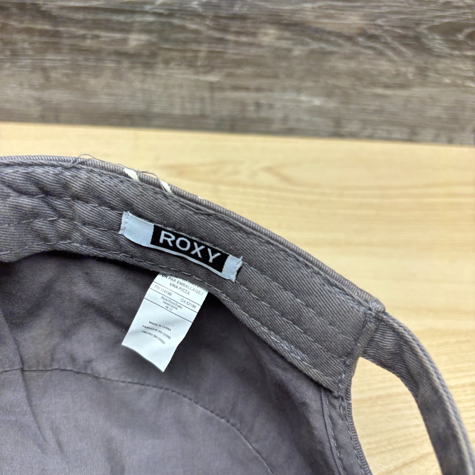 Roxy Hat Cap Strap Back Gray Distressed Cadet Mil… - image 6
