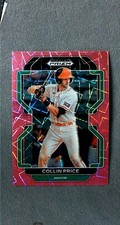 2022 Panini Prizm Draft Picks Neon Pink Velocity #PDP193 Collin Price Astros