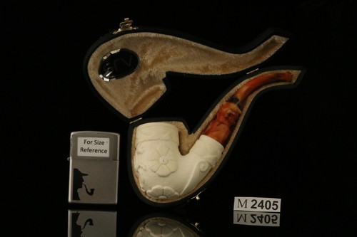 srv - Pegasus Block Meerschaum Pipe with custom case M2405 - Picture 5 of 8