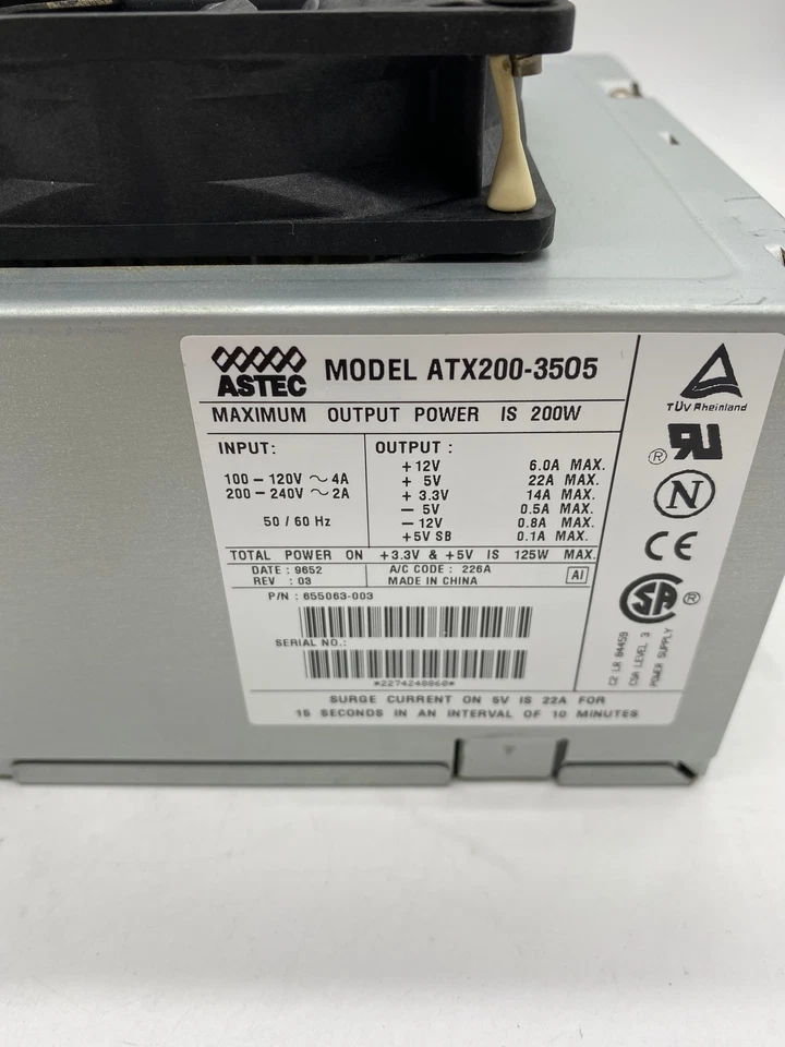 Astec ATX200-3505 Power Supply 200W - Image 2 of 4