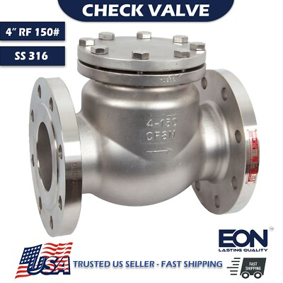 #ad ANIX 4quot; inch Flanged Swing Check Valve 150# SS316 Stainless Steel $1185.54
