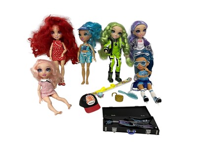 Rainbow High Shadow High Lot Of 6-Fashion Doll  Multicolor With Accessories
