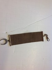 Mesh Pocket Watch Chain With Horse Shoe, Vintage