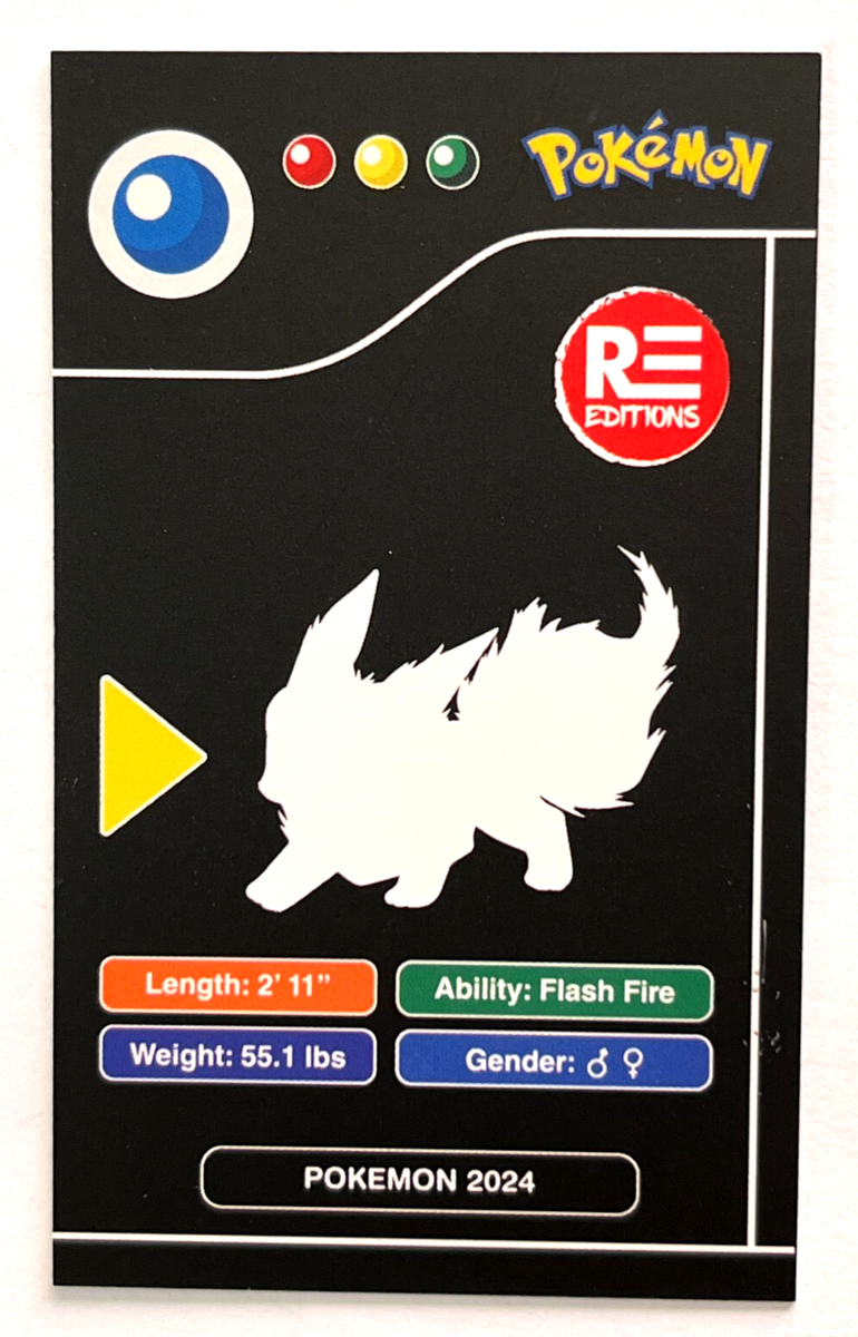 2024 POKEMON POKEDEX BLACK Card #136 FLAREON Kanto Peru Edition | eBay