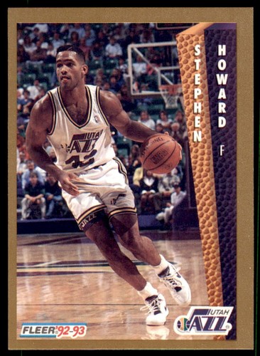 Stephen Howard 1992-93 Fleer Stephen Howard Rookie . Utah Jazz #434 | eBay
