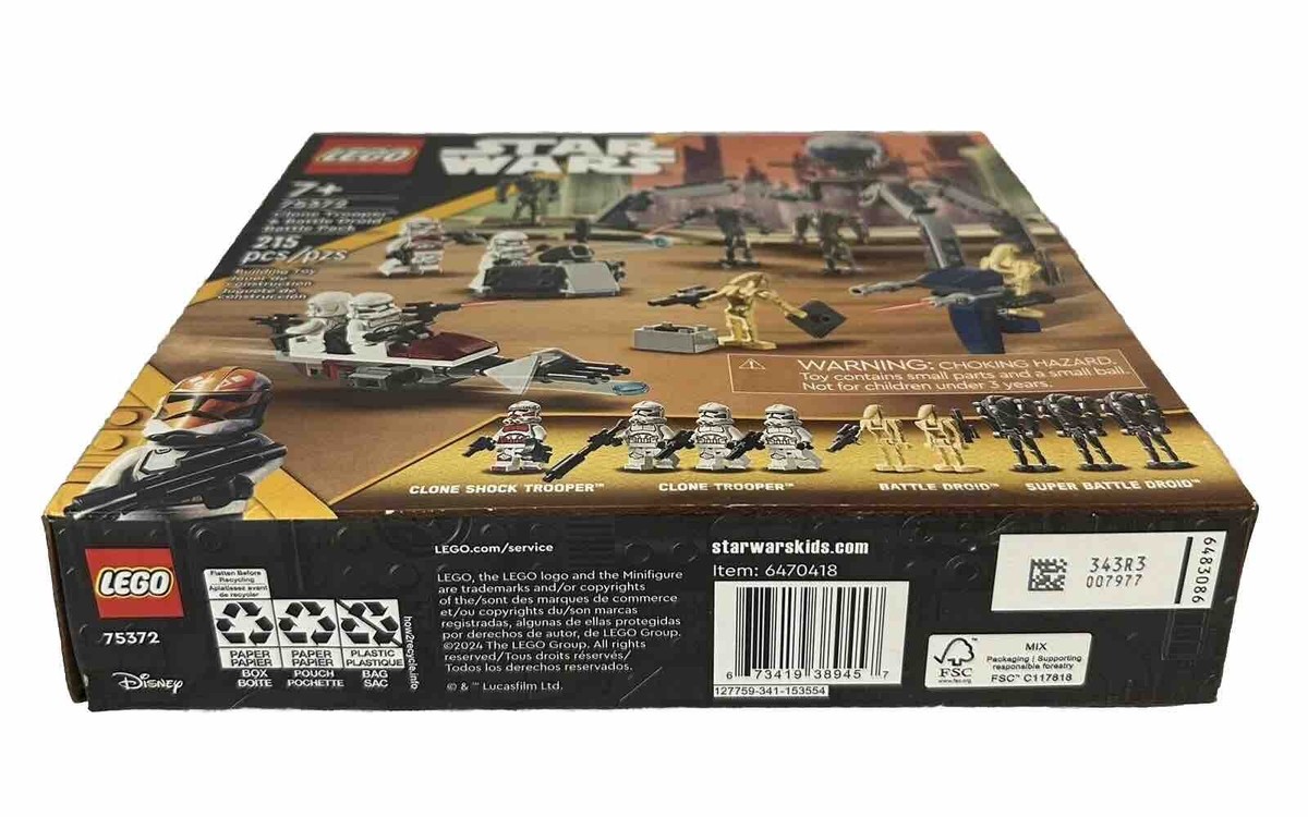 Lego 75372 Star Wars Clone Trooper & Battle Droid Battle Pack NEW