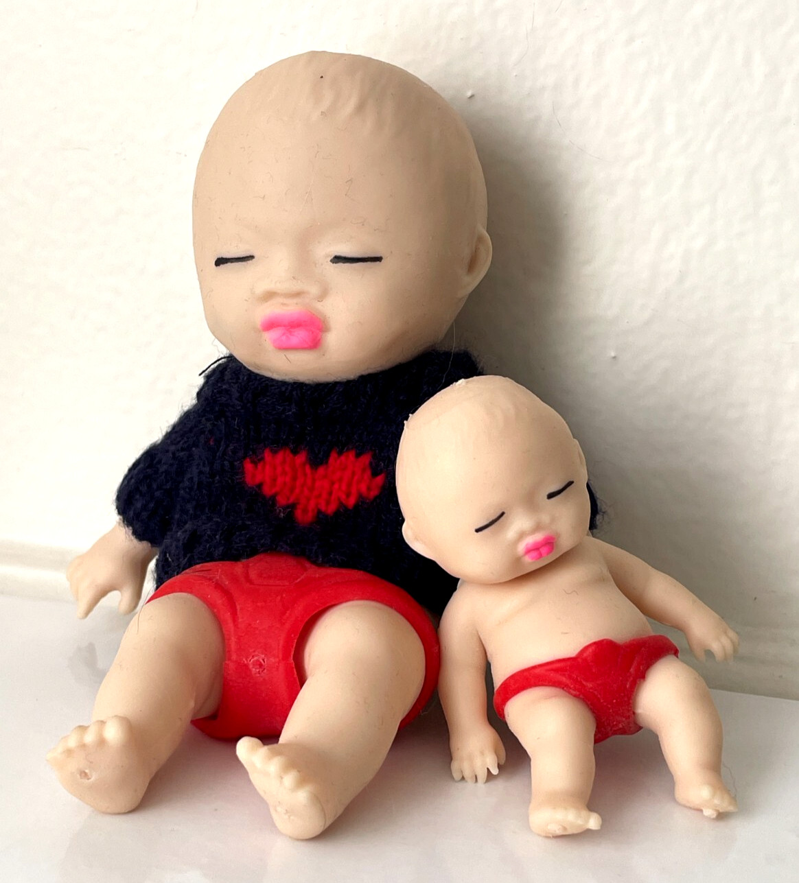 Poupée bébé mou en caoutchouc lavable pour collectionneurs de miniatures
