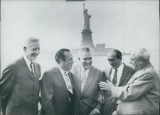 Mr. Kozlov Visiting New York with Mayor Wagner, ca.1958, Vintage silver pri