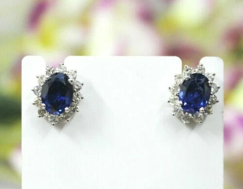 Runde Saphir Echt-Ohrschmuck