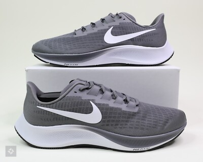 Nike Air Zoom Pegasus 37 Grey White Running Shoes Men's Size 12.5 (CJ0677-002)