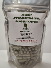 Soursop Graviola Leaf Powder Capsules - Made Fresh On Demand 