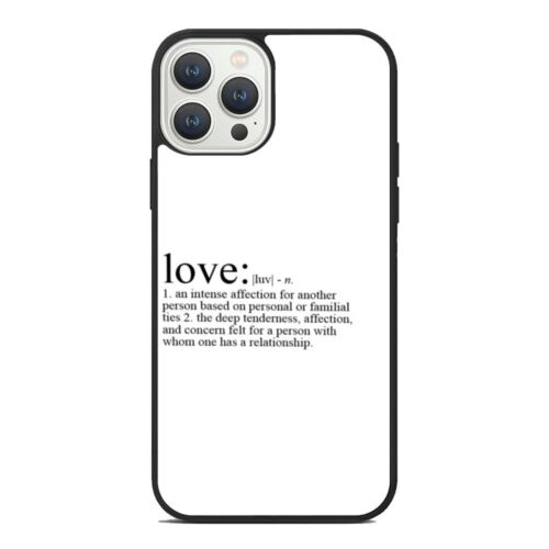 For iPhone SE XS XR Max 5 6 7 8 Plus Anti scratch Cover Love Definition meaning - Picture 16 of 25