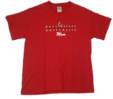 Ball State University Mom T-Shirt Women's Size Large Red Cardinals EUC