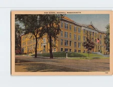 Postcard High School Haverhill Massachusetts USA