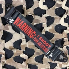 NEW KM Paintball Push Unite Goggle Strap - Warning