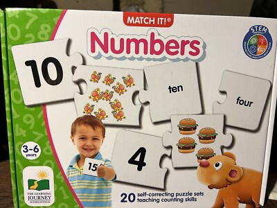 The Learning Journey: Match It! - Numbers - Self-Correcting Number & Counting