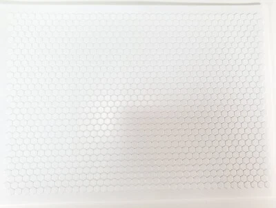 HANDLEY HOUSE Dollhouse Hexagon Vinyl Tile Floor Embossed White on White 1:12 Scale Miniature