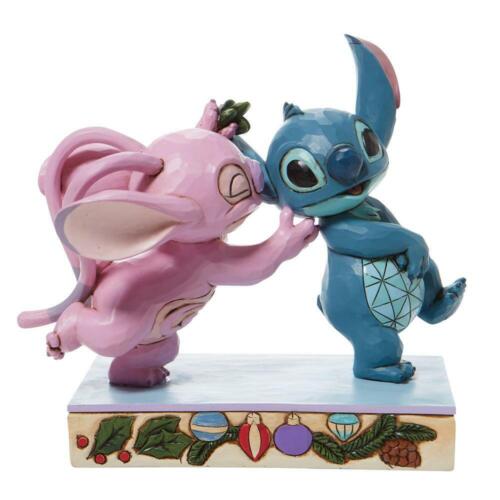  Disney Traditions Jim Shore 2021 Stitch & Angel Mistletoe Kisses Figurine - Picture 1 of 4