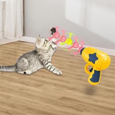 Katzenspielzeug interaktives Spielkätzchen für Bewegungsbedürfnisse gelb