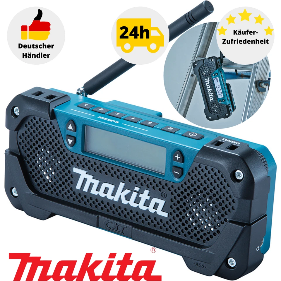 Makita MR052 Akku-Baustellenradio 12 V max. Radio CXT Musik Baustellenradio Solo