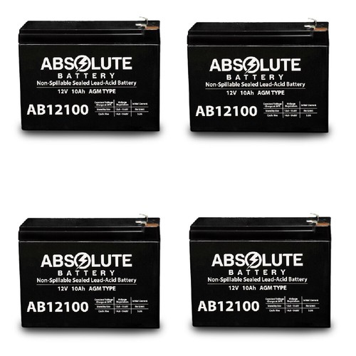 NEW 4PK 12V 10AH Replacement for iZip 