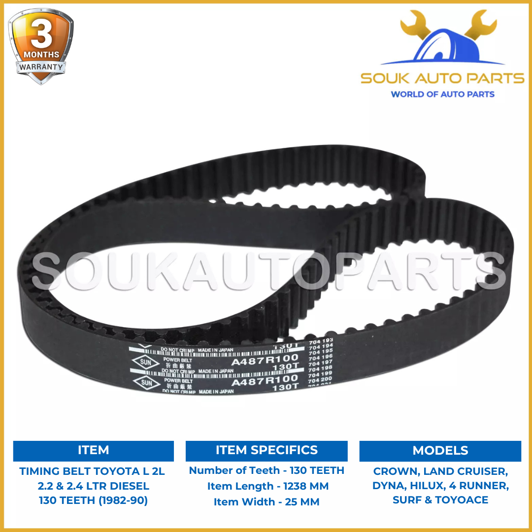 TIMING BELT L 2L 130 TEETH For Toyota LAND CRUISER DYNA RUNNER