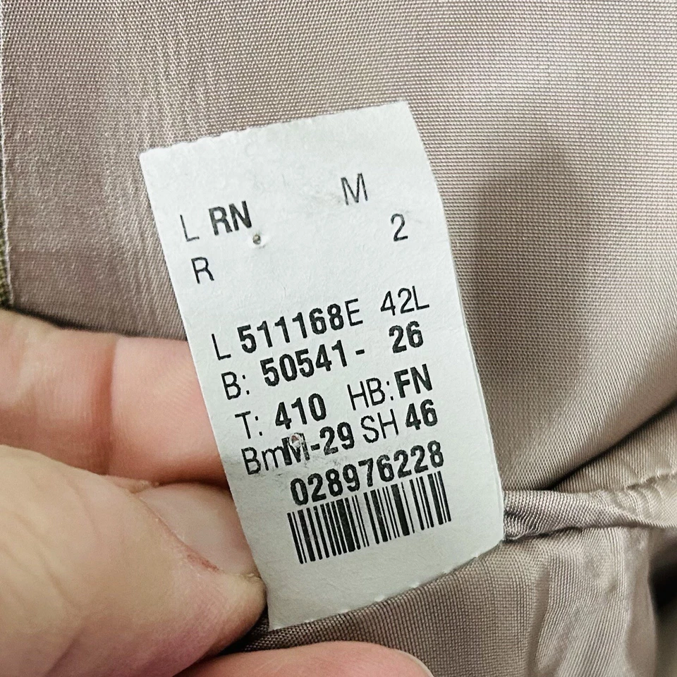 Chaps 42L Sport Coat 100% Wool Gold Glen Plaid Three Button Lined - Image 4 of 4